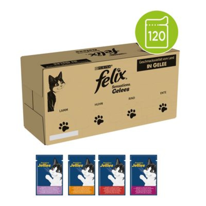 Felix Sensations Jumbo Pack 120 x 85g