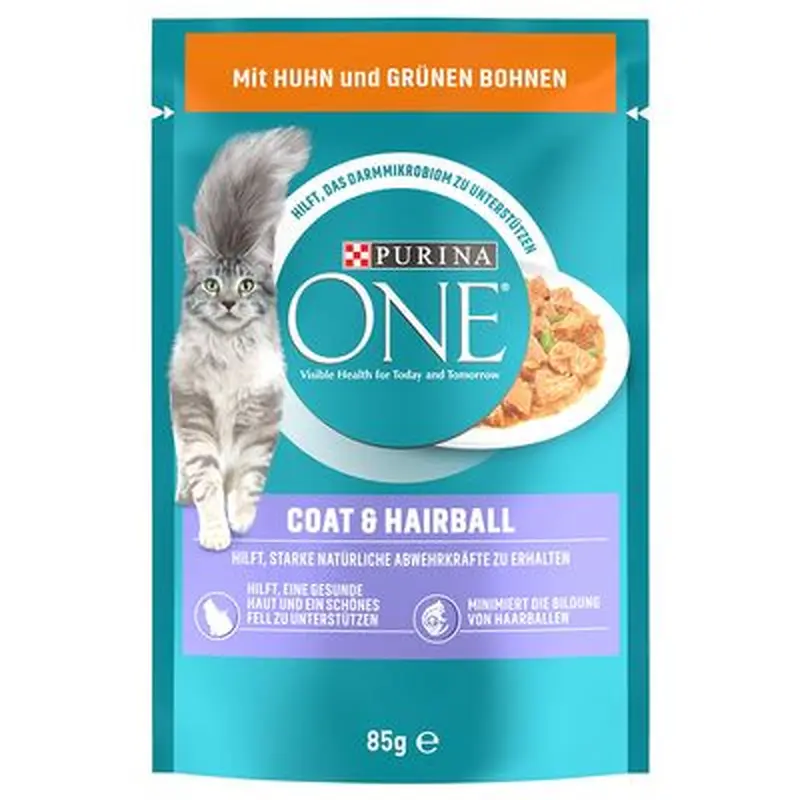 PURINA ONE Coat & Hairball - with Chicken & Green Beans (26 x 85g)