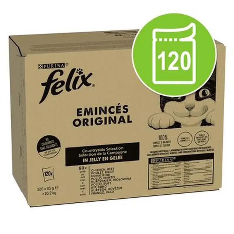 Felix Pouches 120 x 85g - Meat & Fish Mix (4 Varieties)