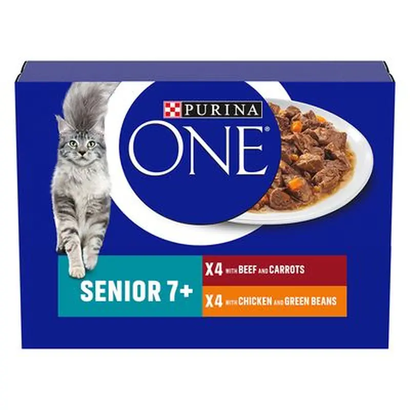 PURINA ONE Senior 7+ - with Chicken & Green Beans (26 x 85g)