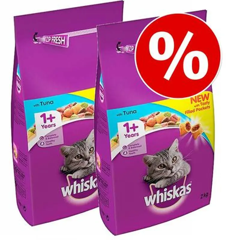 Whiskas Dry Cat Food Economy Packs - 1+ Chicken (2 x 7kg)