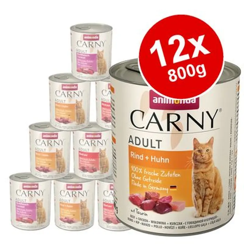 animonda Carny Adult Saver Pack 12 x 800g - Chicken, Turkey & Rabbit
