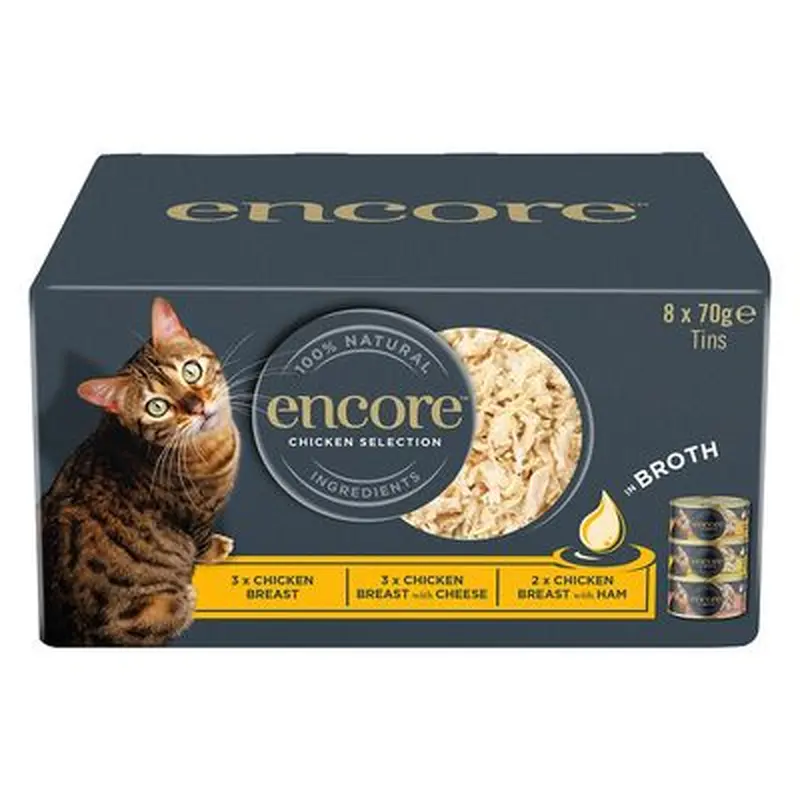 Encore Cat Tin Multipack Selection 8 x 70g - Fish Selection (3 Varieties)
