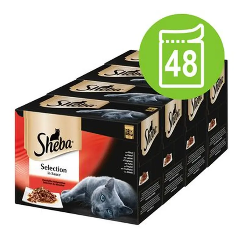 Sheba Pouches Select Slices in Gravy 48 x 85g - Poultry Collection in Gravy