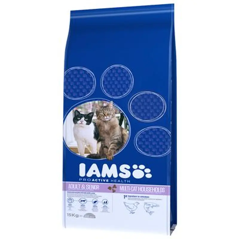 IAMS Pro Active Health Adult Multi-Cat Household - 15kg