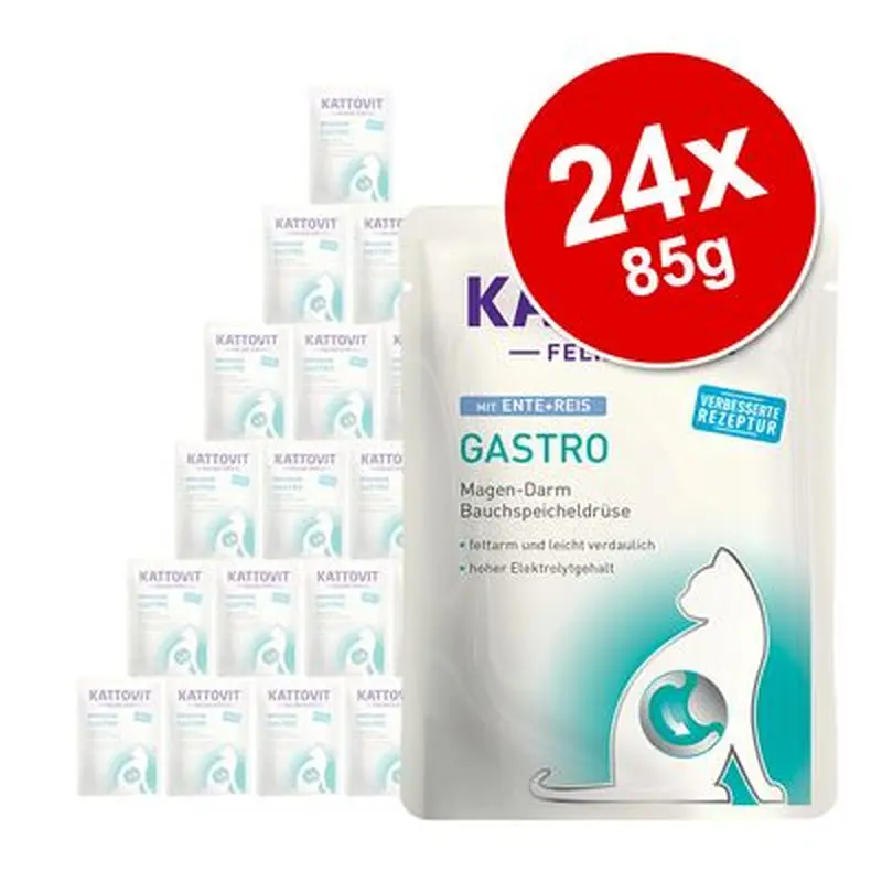 Kattovit Gastro Pouches 24 x 85g - Duck & Rice