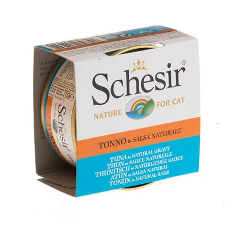 Schesir in Natural Gravy 6 x 70g - Chicken & Ham