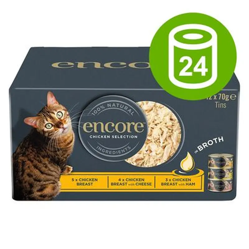Encore Cans in Broth Saver Pack 24 x 70g - Chicken Selection