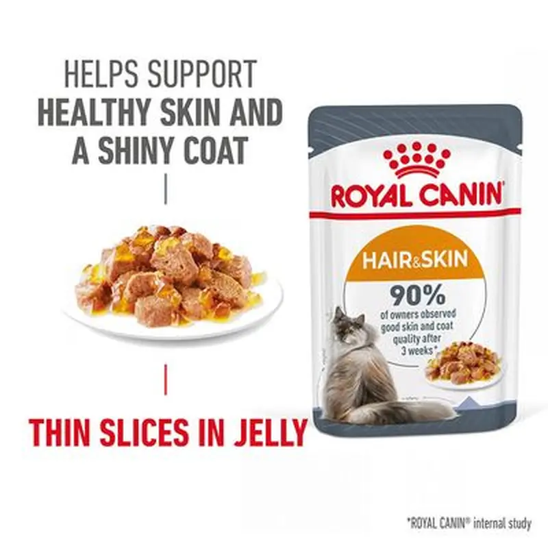 Royal Canin Hair & Skin Care in Jelly - 12 x 85g