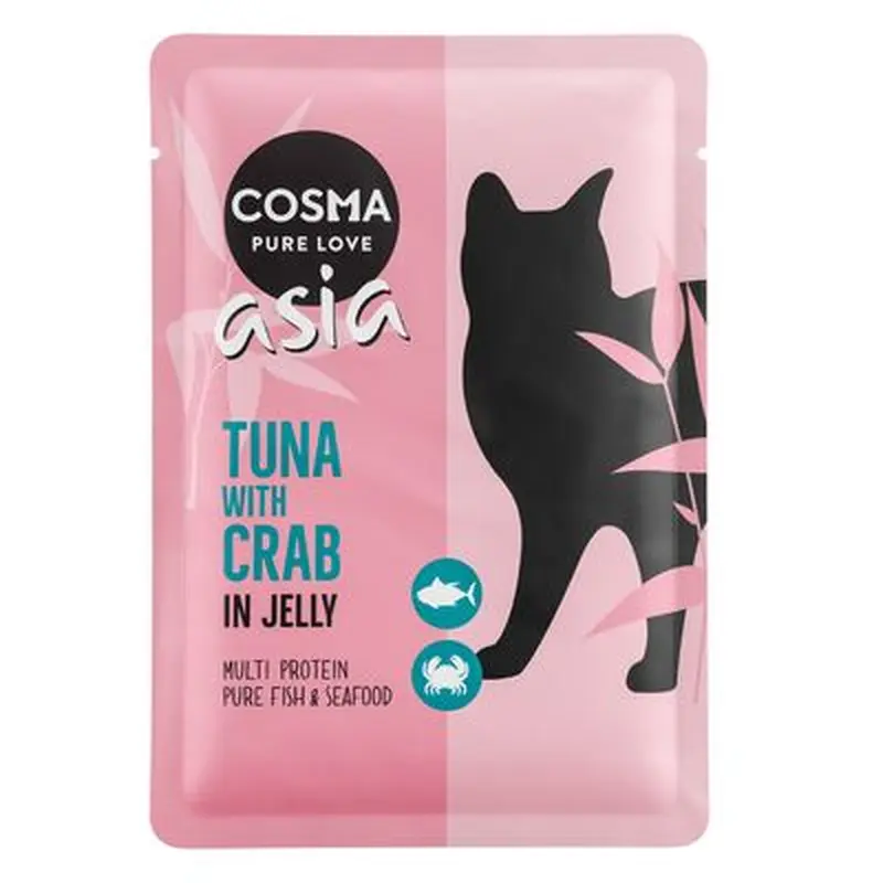 Cosma Asia in Jelly Pouches 6 x 100g - Tuna with Salmon