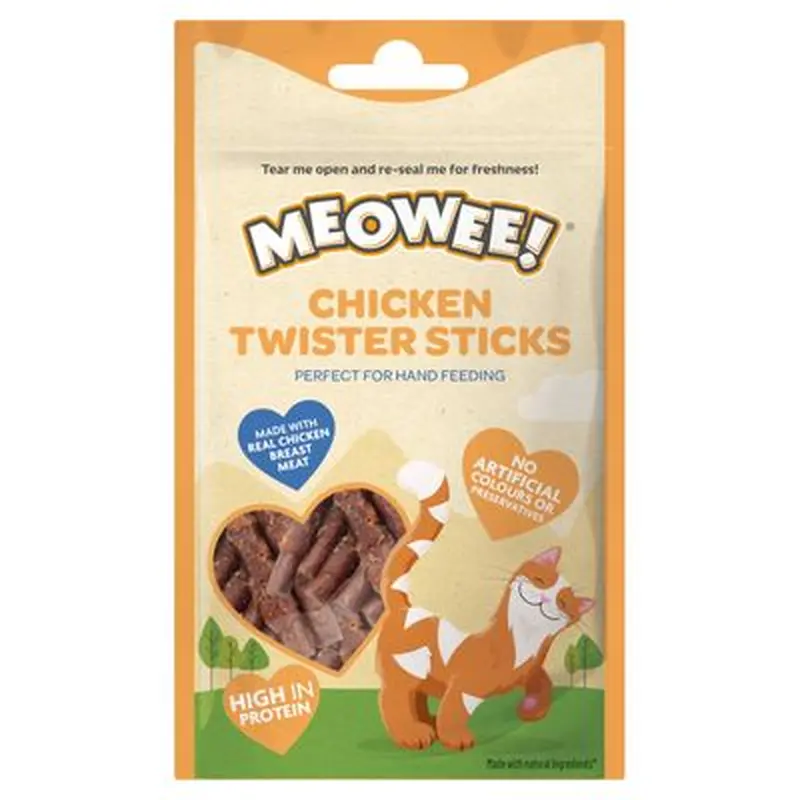 Meowee! Chicken Twister Sticks - 31g