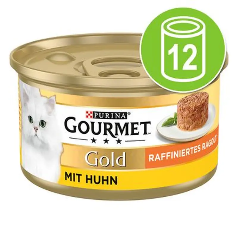 Gourmet Gold Refined Ragout 12 x 85g - Beef & Chicken