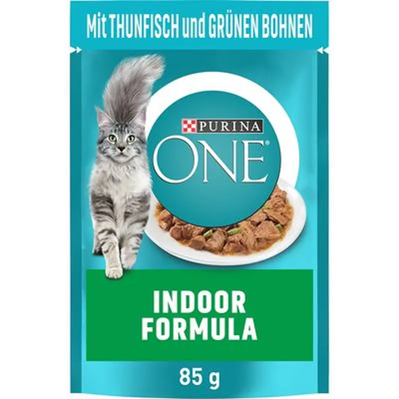 PURINA ONE Indoor Formula - with Tuna & Green Beans (13 x 85g)