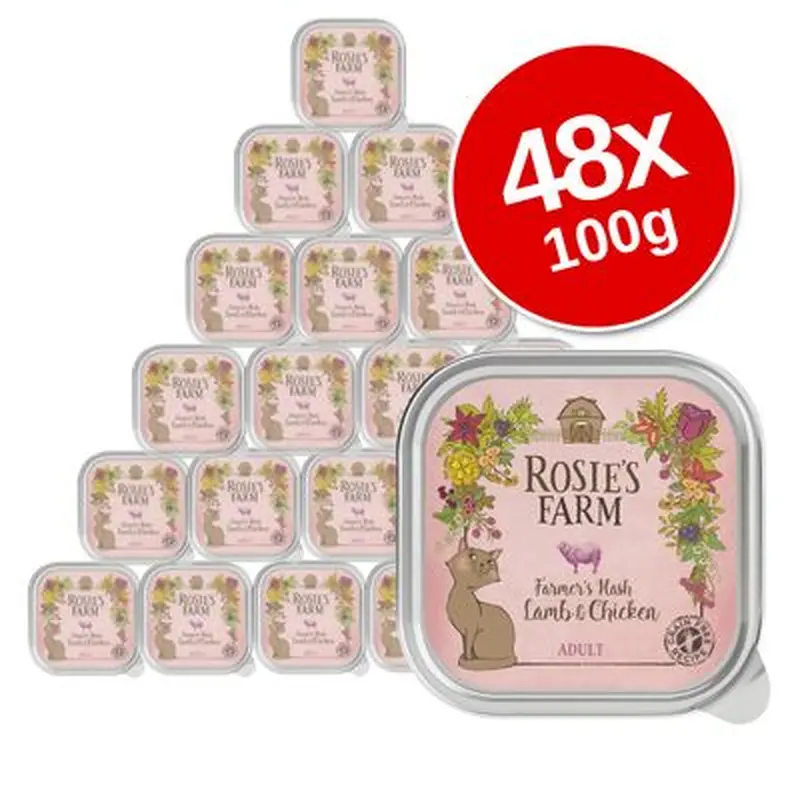 Rosie's Farm Adult Saver Pack Trays 48 x 100g - Adult Farmer's Hash with Lamb & Chicken