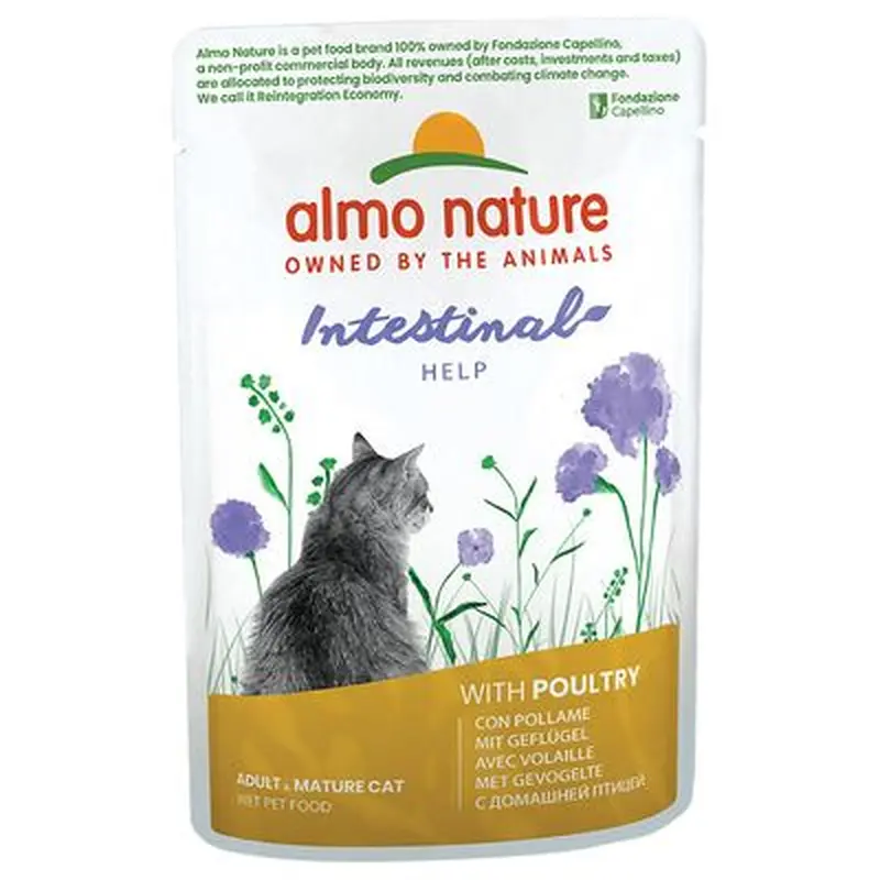 Almo Nature Holistic Intestinal Help Pouches 70g - Saver Pack: Poultry & Fish (12 x 70g)