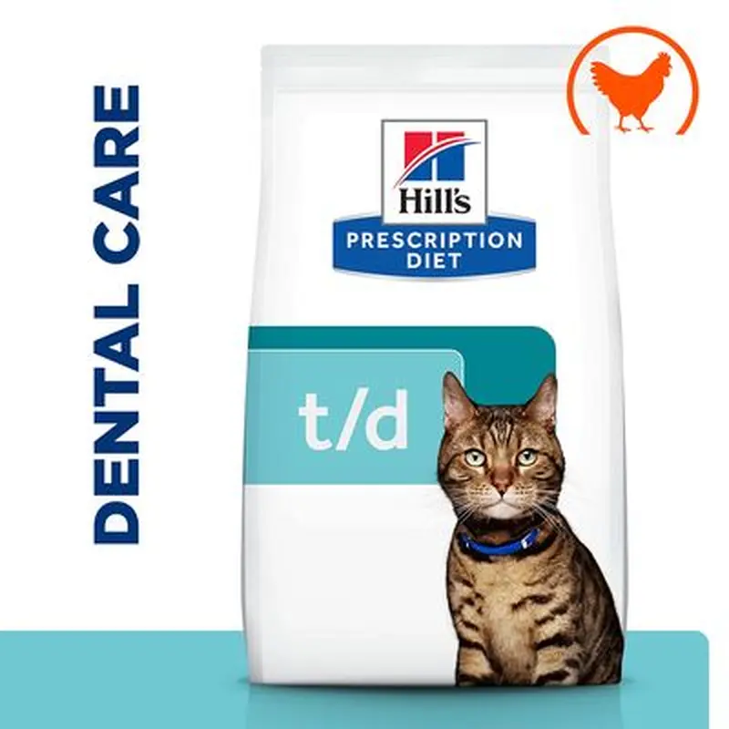 Hill's Prescription Diet Feline t/d Dental Care - Chicken - Economy Pack: 2 x 8kg