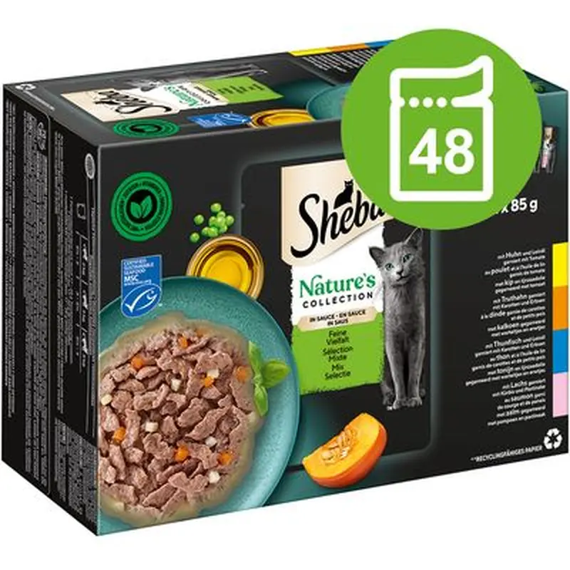 Sheba Nature's Collection in Sauce Saver Pack 48 x 85g - Fish Selection