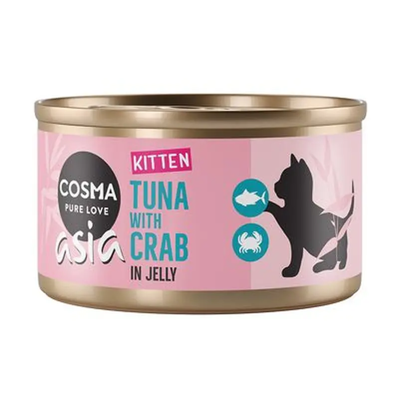 Cosma Asia Kitten in Jelly 6 x 85g - Tuna with Crab Meat