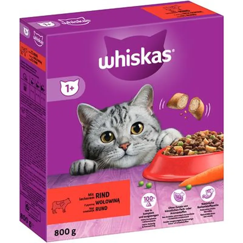 Whiskas 1+ Beef - 800g