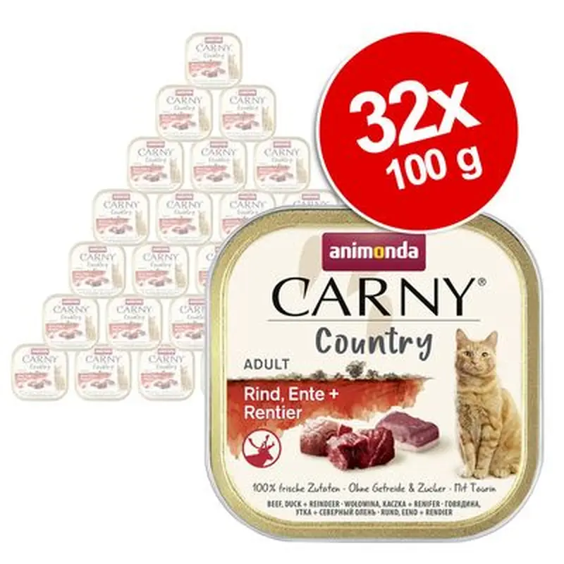 animonda Carny Country Adult 32 x 100g - Chicken, Veal and Venison