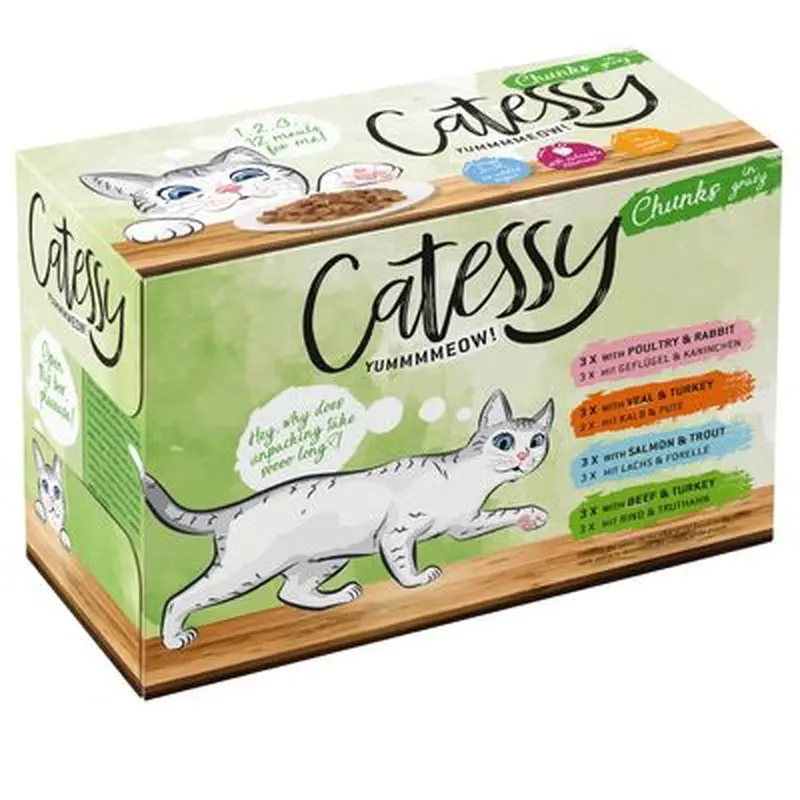 Catessy Chunks in Sauce - Saver Pack: 48 x 100g