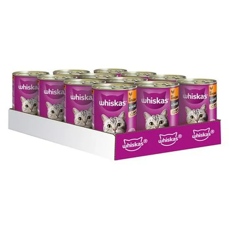 Whiskas 1+ Cans 12 x 400g - Poultry in Gravy