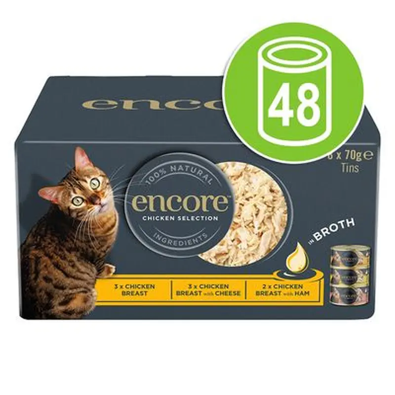 Encore Cat Tin Saver Pack 48 x 70g - Chicken Selection Multipack