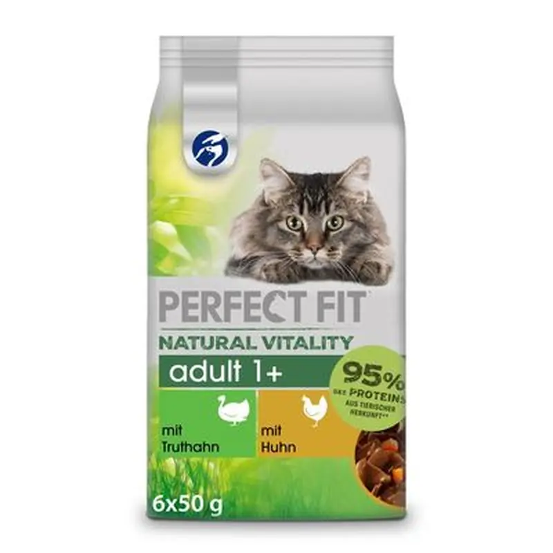 Perfect Fit Natural Vitality Adult 1+ Wet Cat Food - Ocean Fish & Salmon (6 x 50g)
