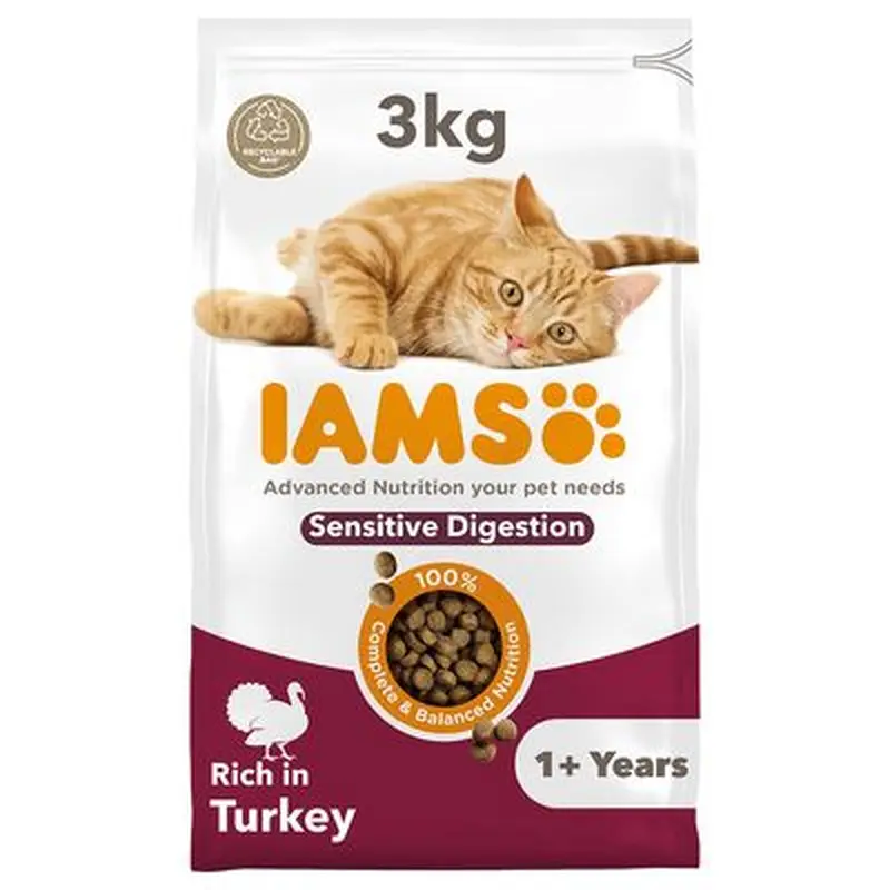 IAMS Advanced Nutrition Sensitive Digestion with Turkey - 10kg