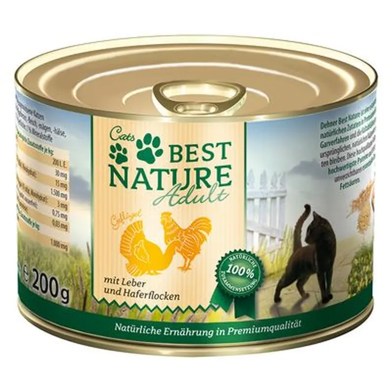 Best Nature Cat Adult 6 x 200g - Beef, Turkey & Carrots