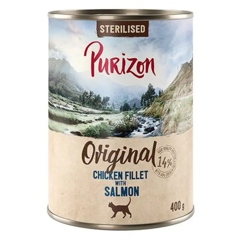 Purizon Adult Grain-Free Sterilised 6 x 400g - Chicken Fillet with Turkey