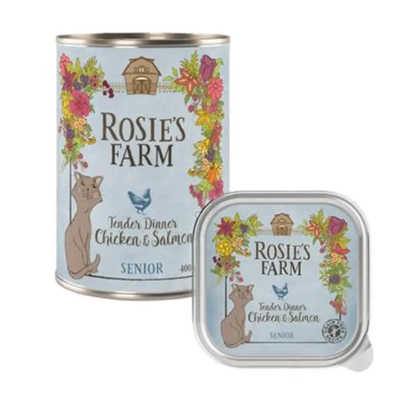 Rosie's Farm Senior Tender Dinner with Chicken & Salmon - 16 x 100g (trays)