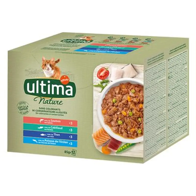 Ultima Nature - 48 x 85 g fish selection (salmon, tuna, ocean fish, cod)