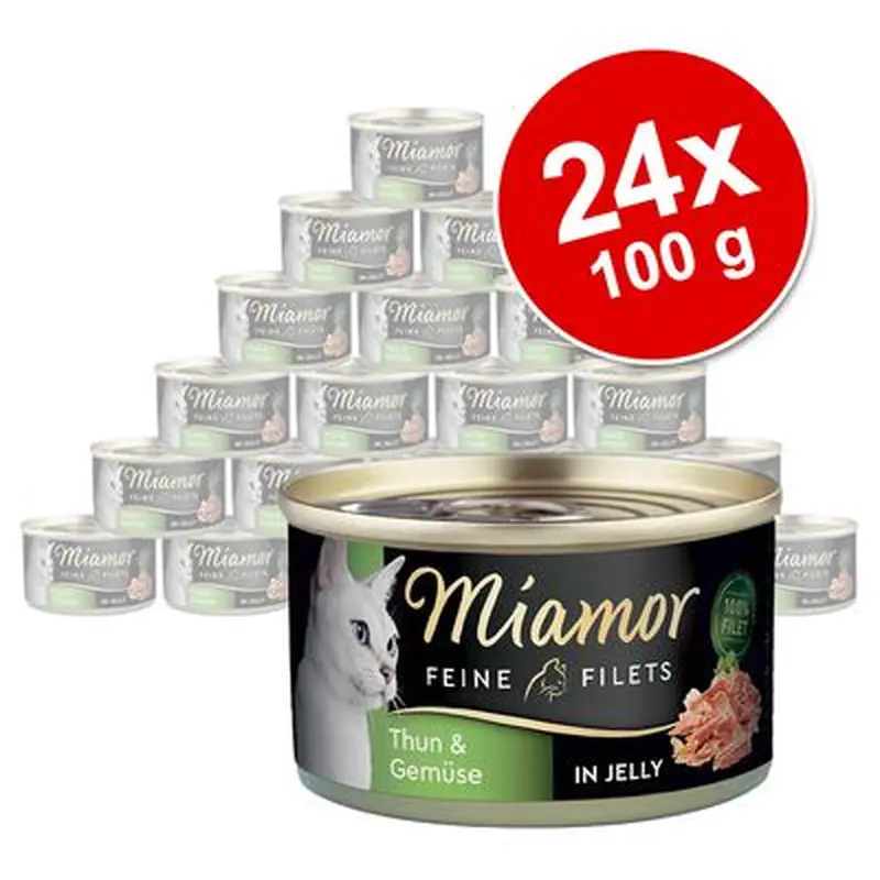 Miamor Fine Fillets Saver Pack 24 x 100g - Skipjack Tuna