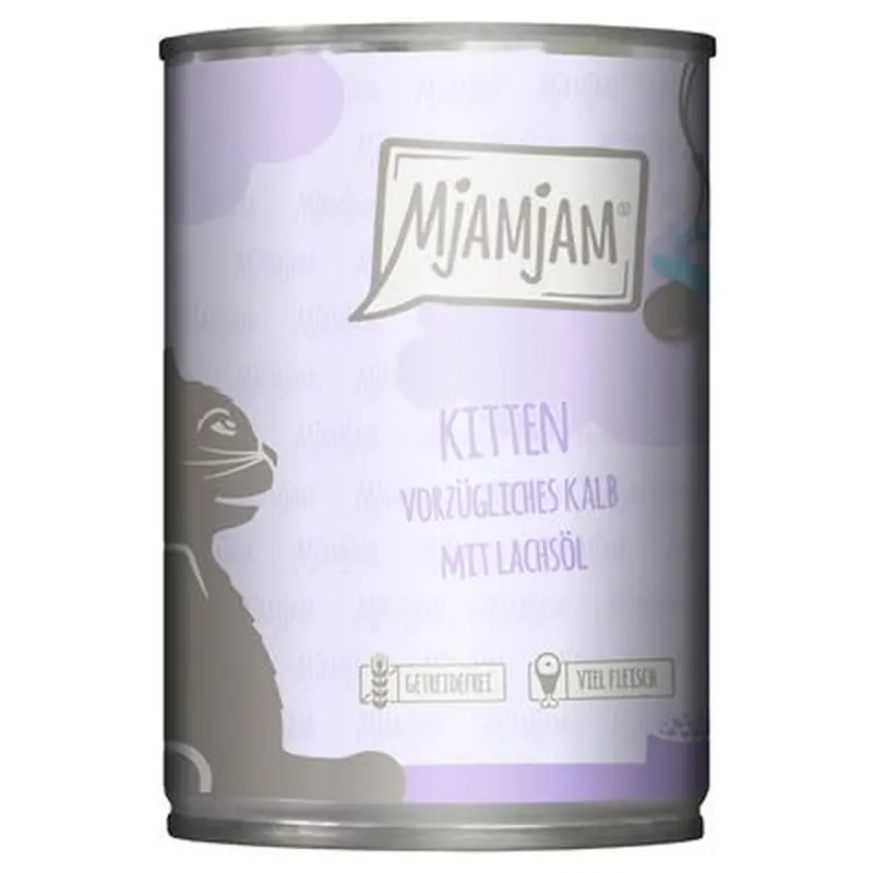 MjAMjAM Kitten 6 x 400g - Juicy Chicken with Salmon Oil