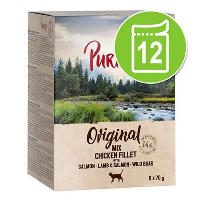 Purizon Adult Saver Pack 12 x 70g - Grain-Free - Mixed Pack (3 varieties)