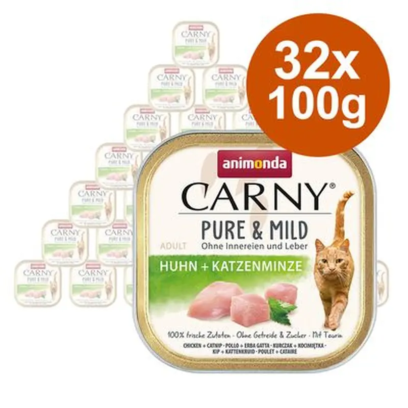 animonda Carny Adult Pure & Mild 32 x 100g - Chicken & Cod