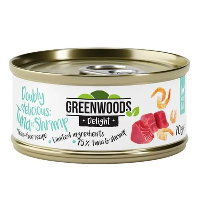 Greenwoods Delight Tuna Fillet with Shrimps - Saver Pack: 48 x 70g