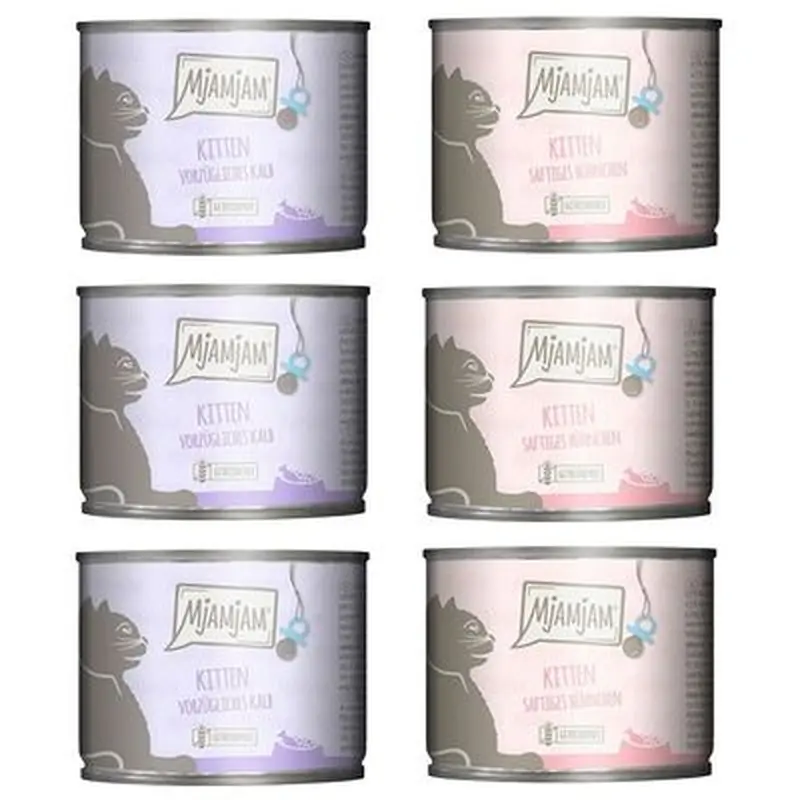 MjAMjAM Kitten 6 x 200g - Mixed Pack (2 Varieties)