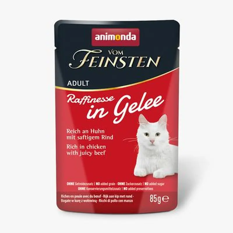 animonda vom Feinsten Adult Raffinesse in Jelly 24 x 85g - Rich in Chicken with Game