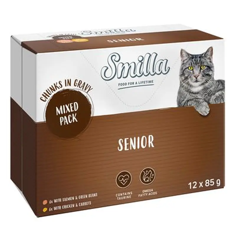 Smilla Senior Chunks in Gravy - Jumbo Pack: Mixed Pack (48 x 85g)