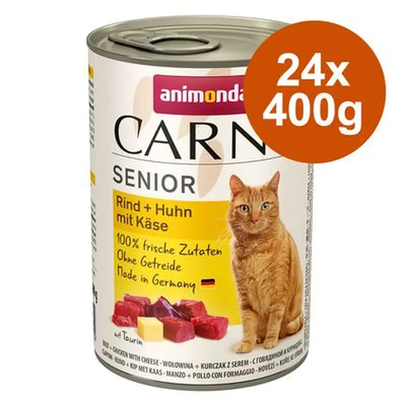 animonda Carny Senior Saver Pack 24 x 400g - Beef & Chicken with Cheese