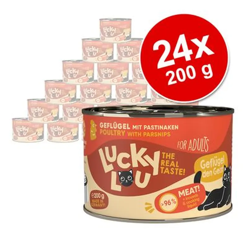 Lucky Lou Adult Saver Pack 24 x 200g - Poultry & Rabbit