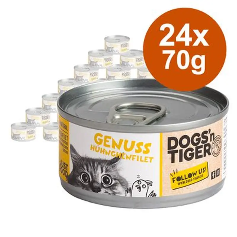 Dogs'n Tiger Cat Filet Saver Pack 24 x 70g - Tuna & Salmon Fillet