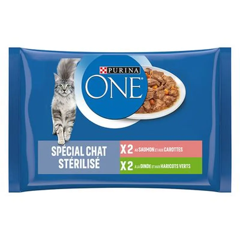 PURINA ONE Sterilised - Sensitive chicken and tuna (4 x 85g)