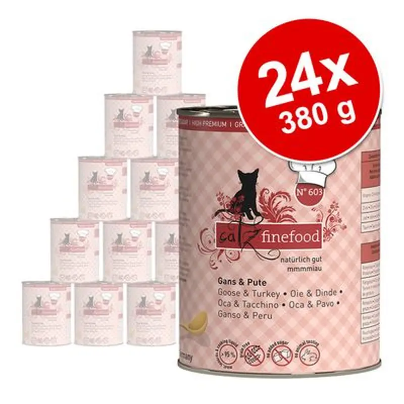 catz finefood Ragout Saver Pack 24 x 380g - Salmon & Wild Duck