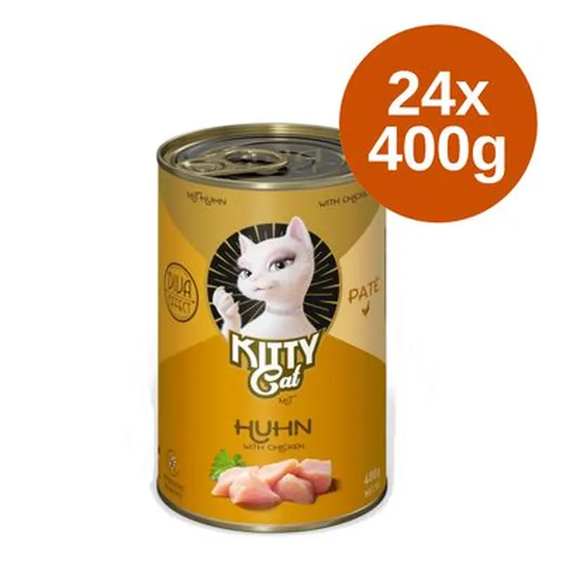 Kitty Cat Adult Pate Saver Pack 24 x 400g - Pheasant & Duck