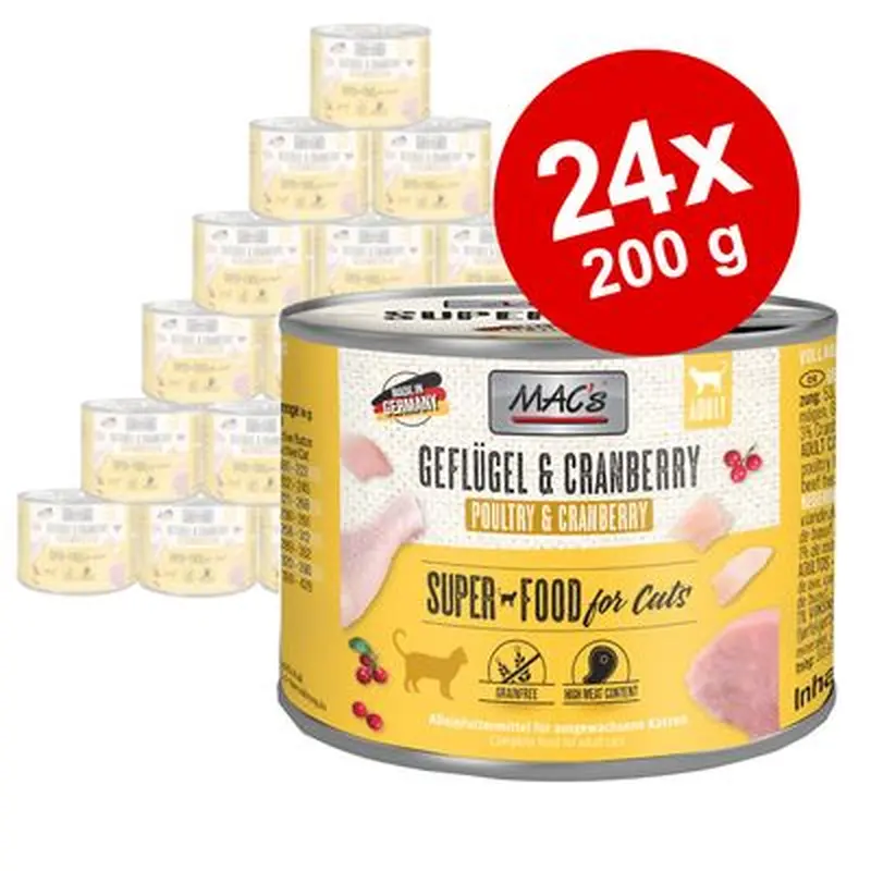 MAC's Cat Saver Pack 24 x 200g - Lamb & Turkey