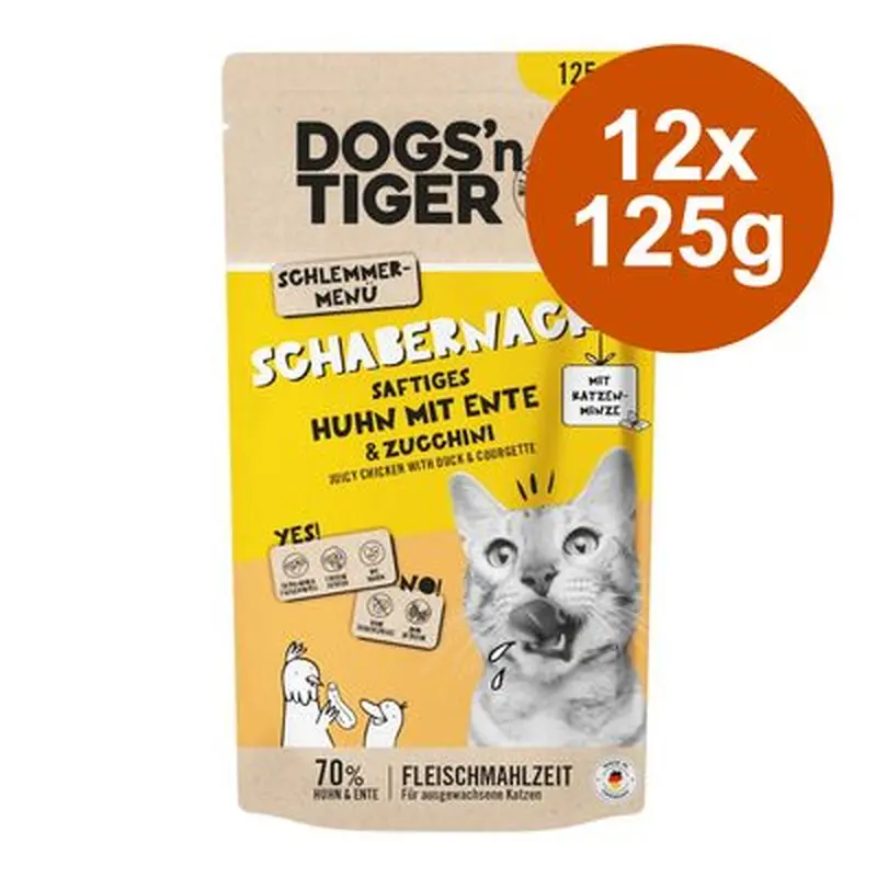 Dogs'n Tiger Cat 12 x 125g - Chicken & Duck