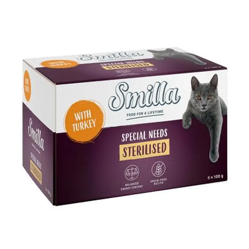 Smilla Adult Sterilised Trays 6 x 100g - Turkey with Trout